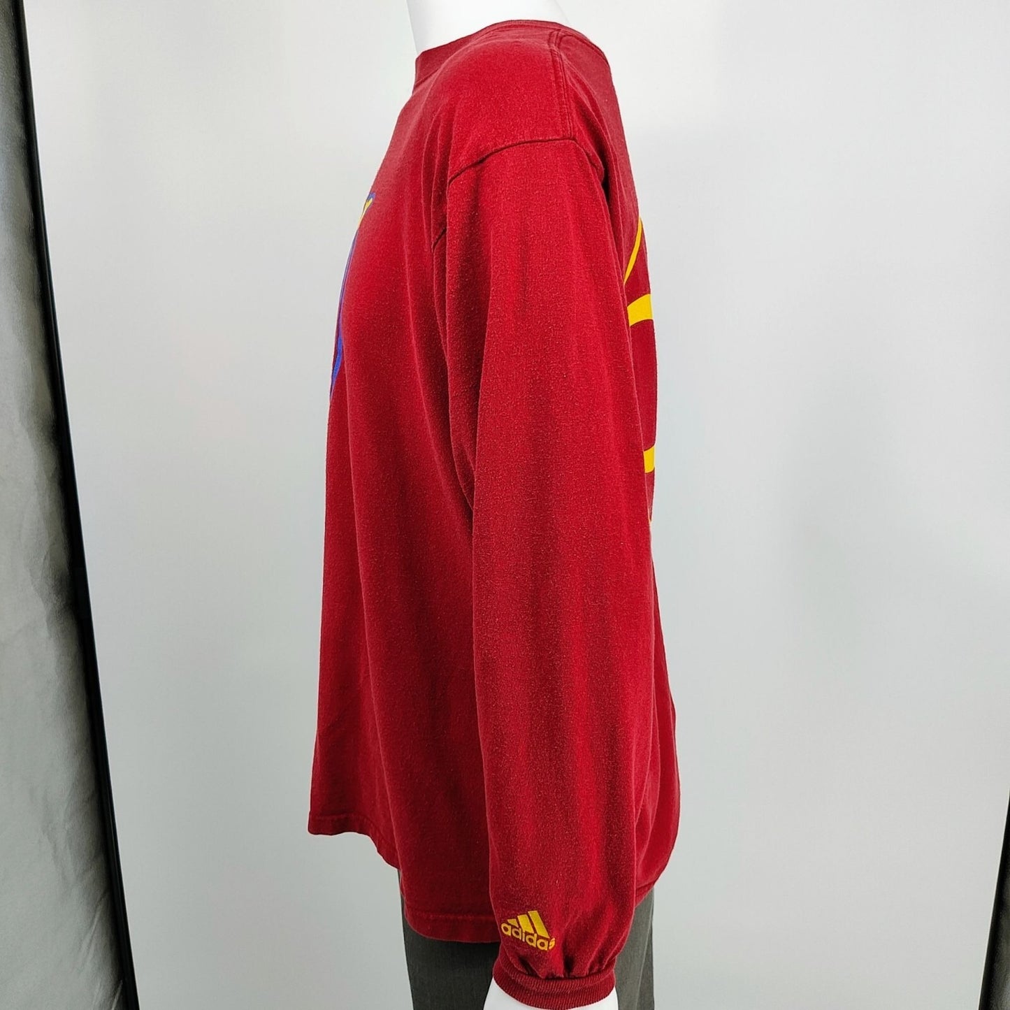 Adidas Real Salt Lake Logo Major League Soccer Red Long Sleeve Graphic Shirt (M)
