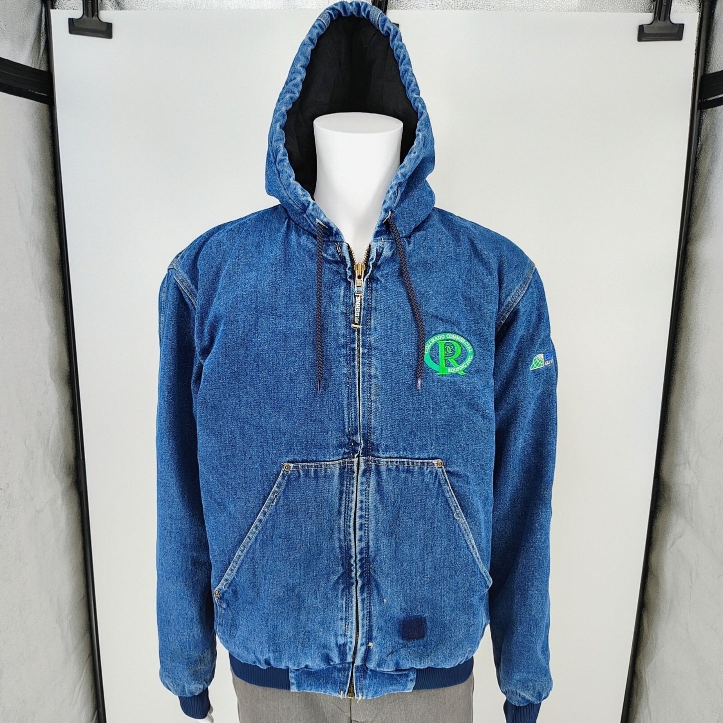 Berne Workwear "Colorado Commercial Roofing" Insulated Denim Jacket (Large)