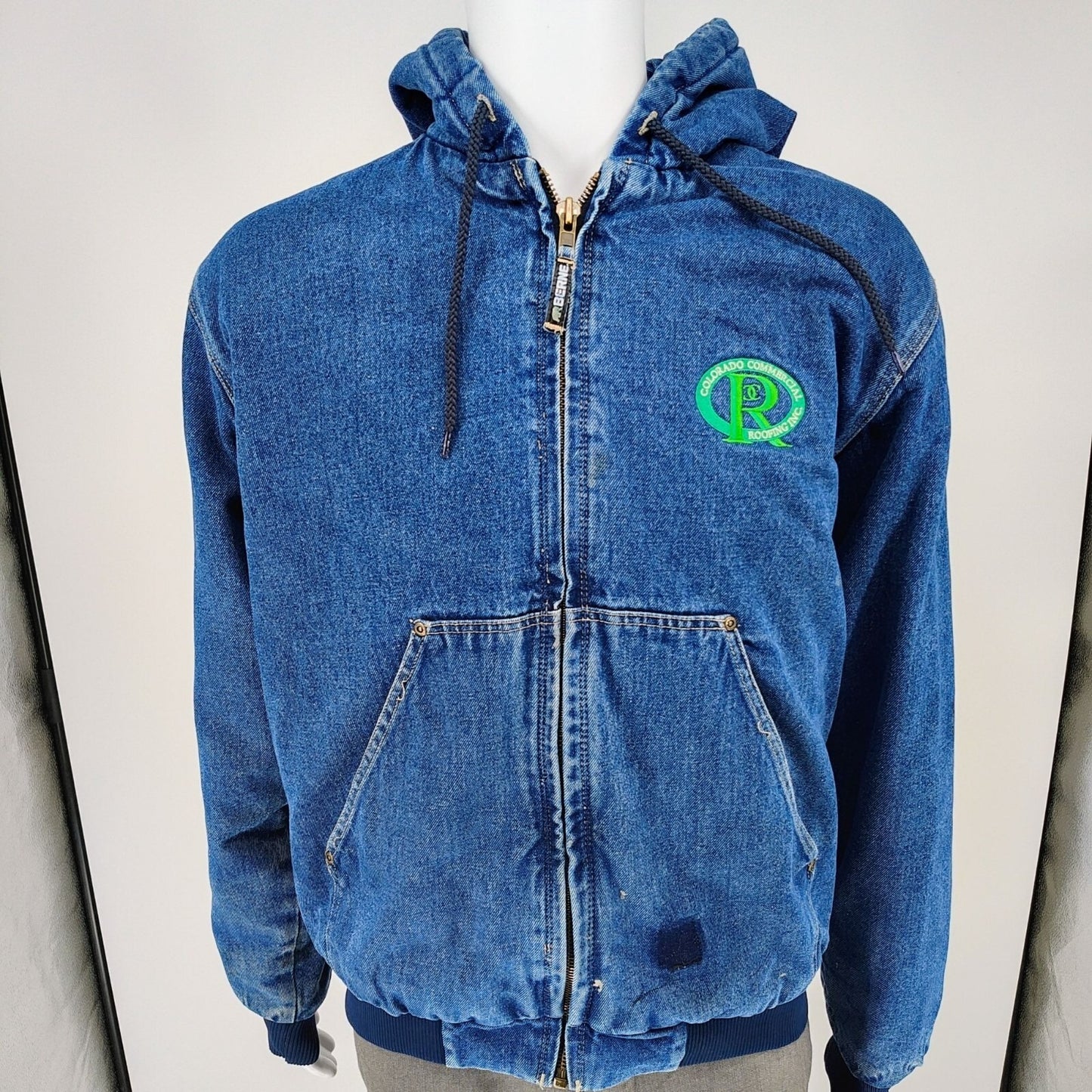 Berne Workwear "Colorado Commercial Roofing" Insulated Denim Jacket (Large)