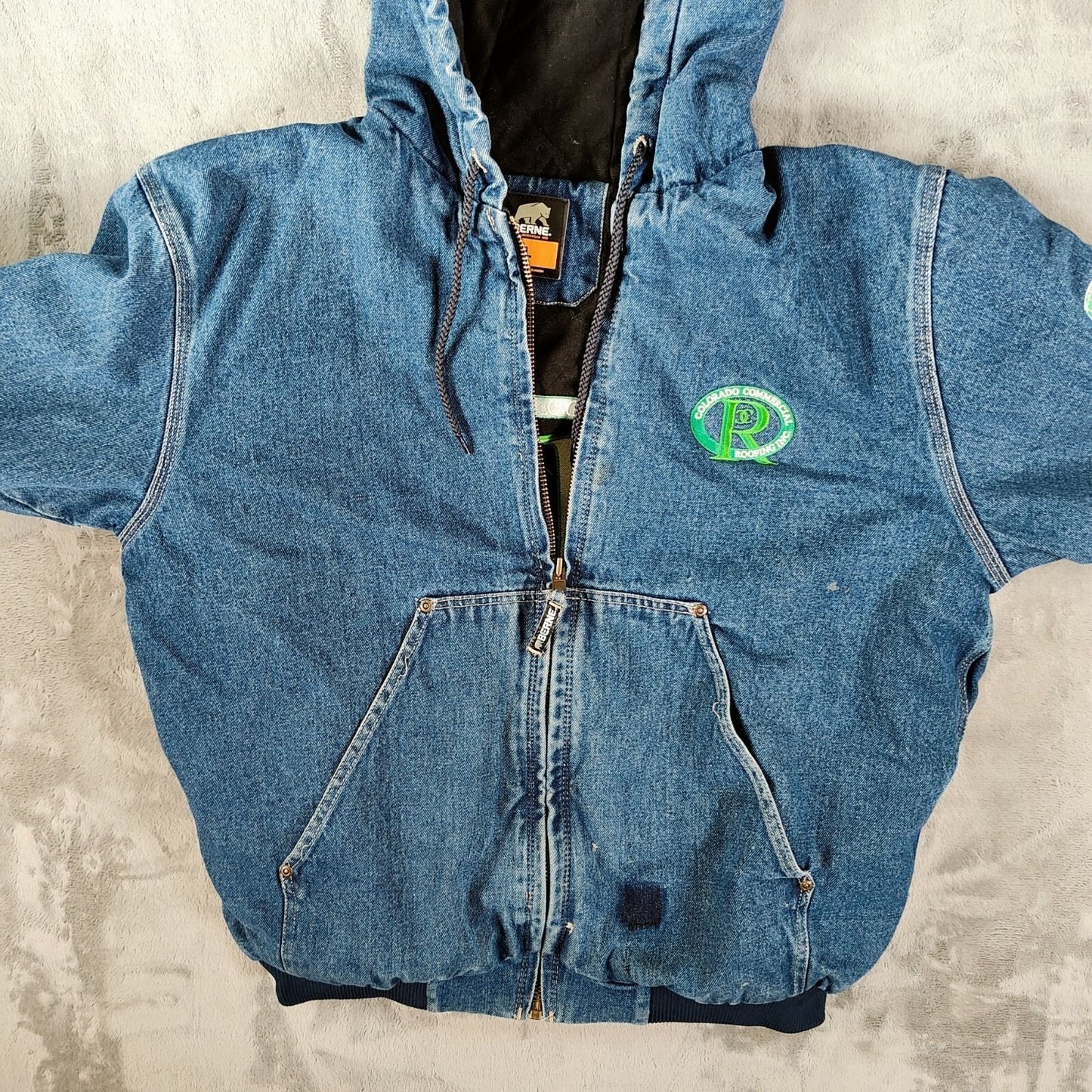 Berne Workwear "Colorado Commercial Roofing" Insulated Denim Jacket (Large)