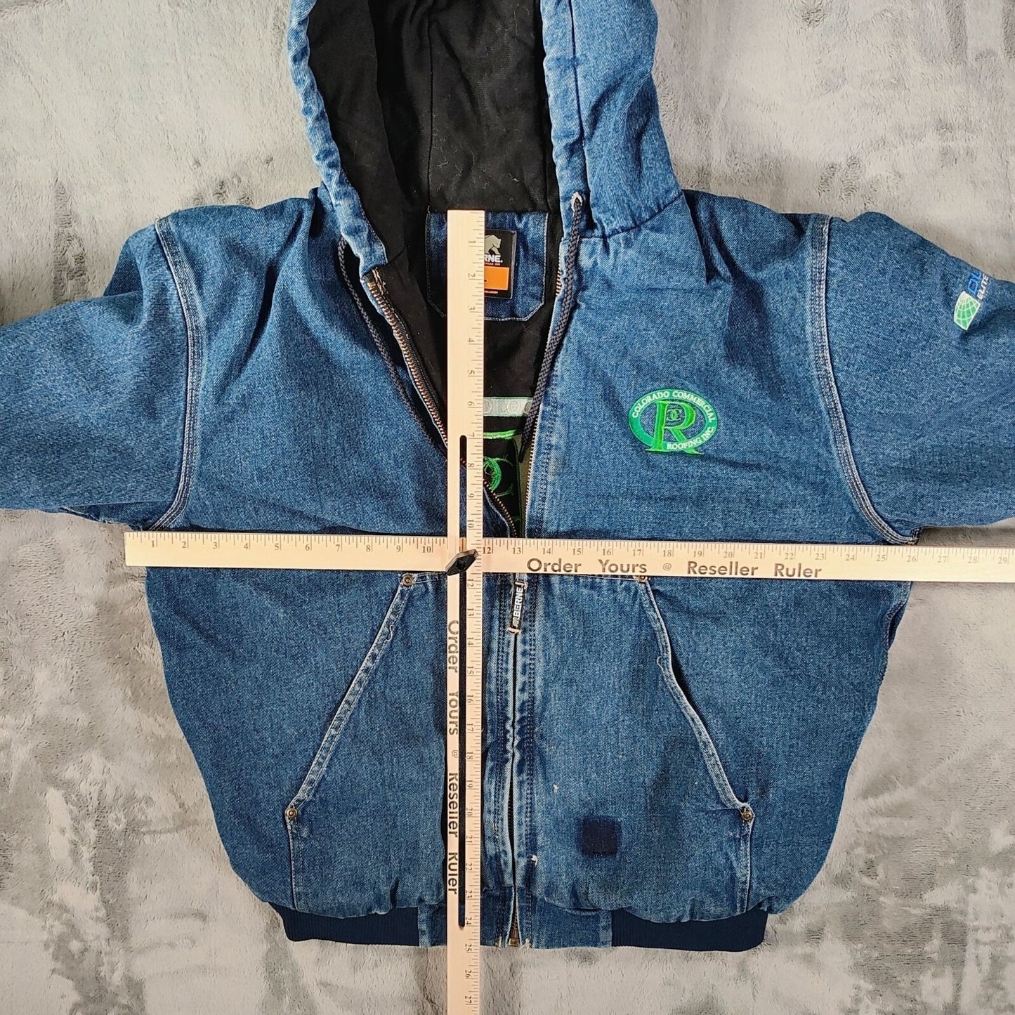 Berne Workwear "Colorado Commercial Roofing" Insulated Denim Jacket (Large)