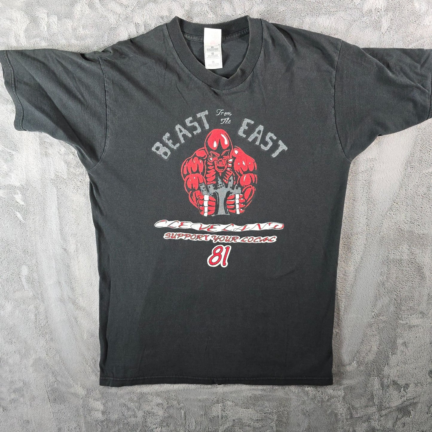 Vintage Y2K Hells Angels Beast From the East Cleveland Biker T-Shirt (L)