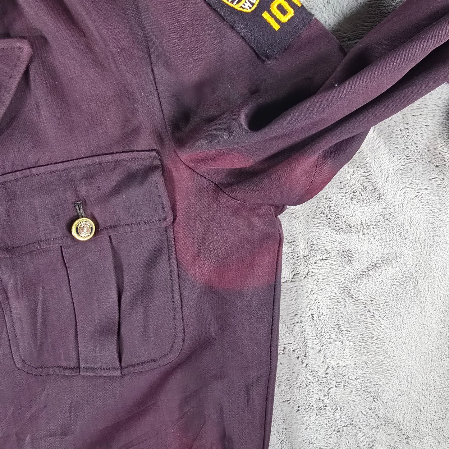 RARE Vintage 1950s American Legion Maroon Iowa Patch Dress Uniform Jacket (L)