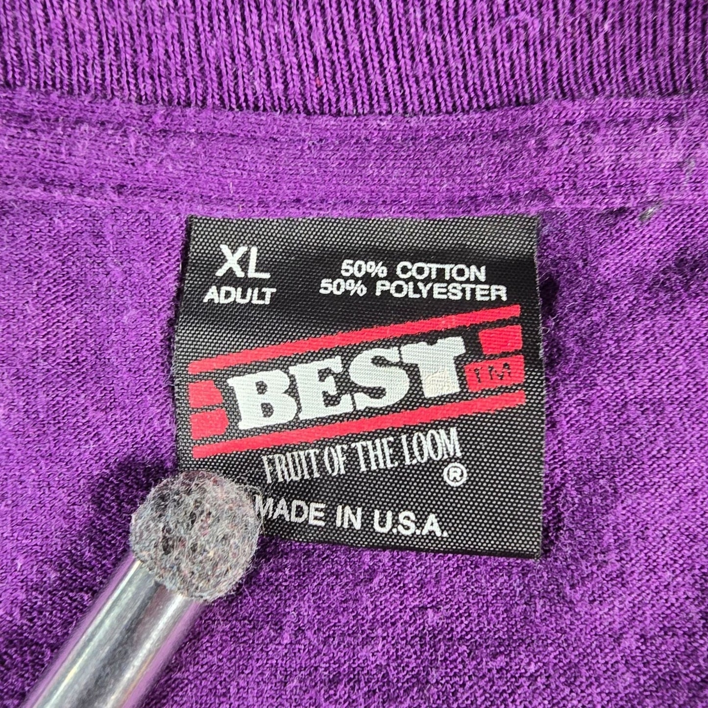 Vintage 1995 6th Annual Beer Belly Two Run/Walk Wisconsin Purple T-Shirt (XL)
