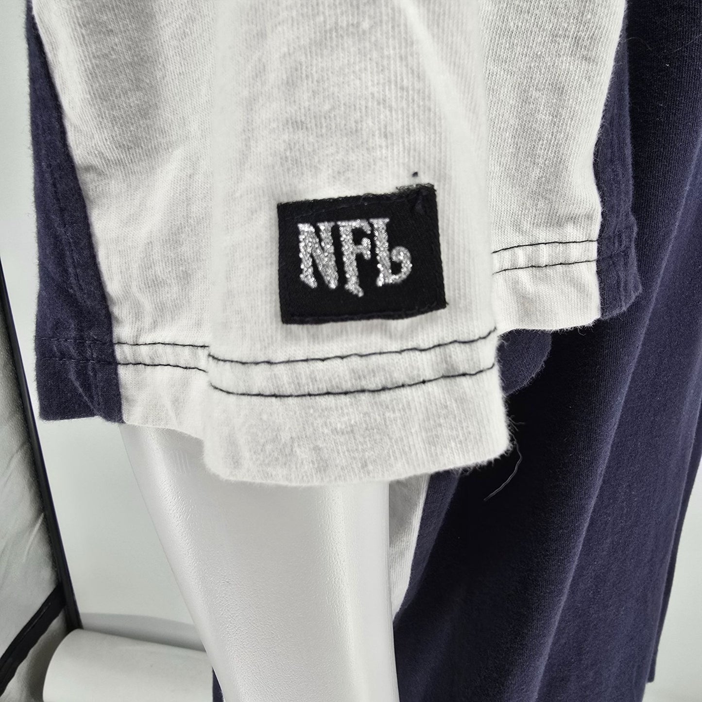 2000s San Diego Chargers NFL Embroidered Blue/White V-Neck Jersey T-Shirt (4XL)