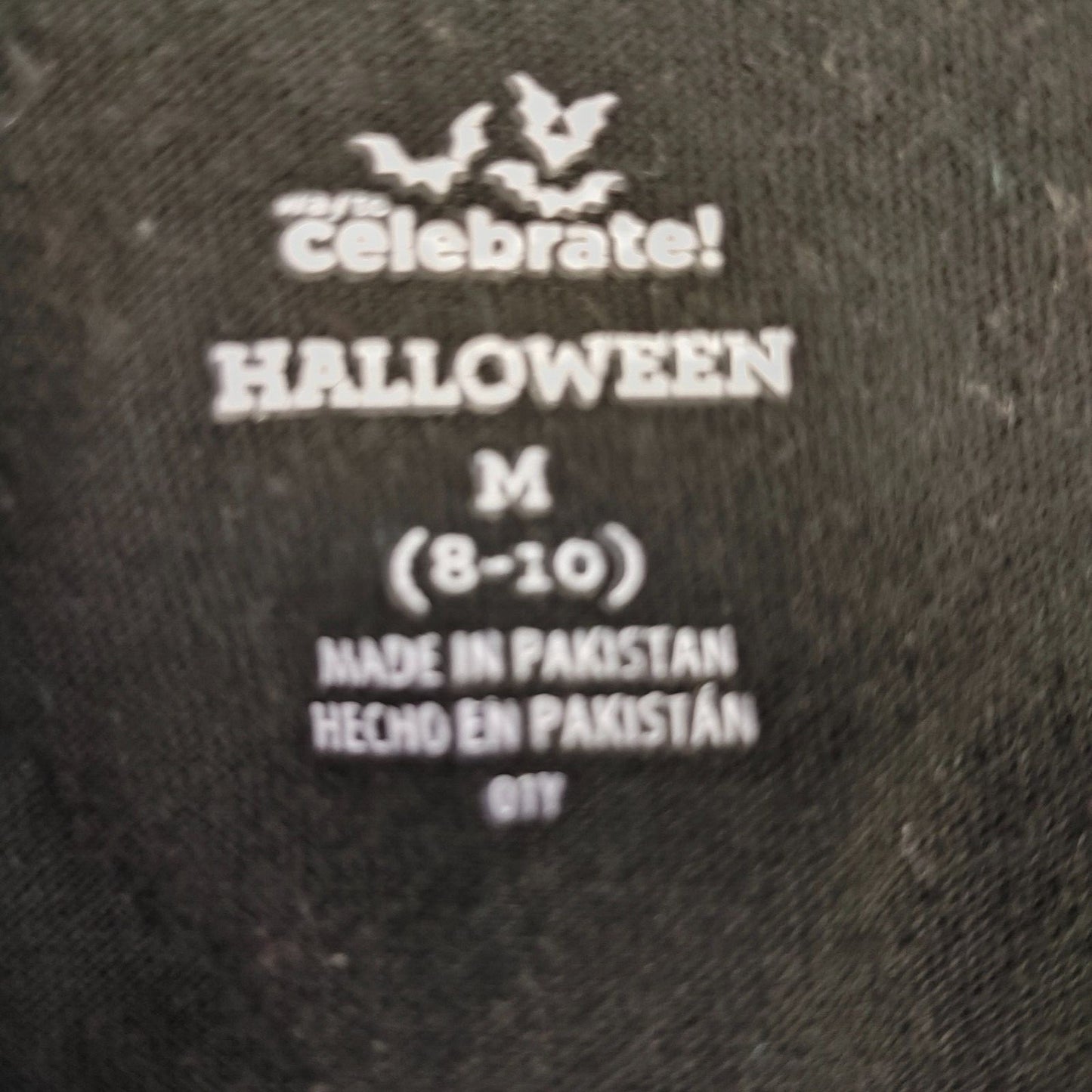 Celebrate Halloween Sugar Skull Black Girls T-Shirt (M 8-10)