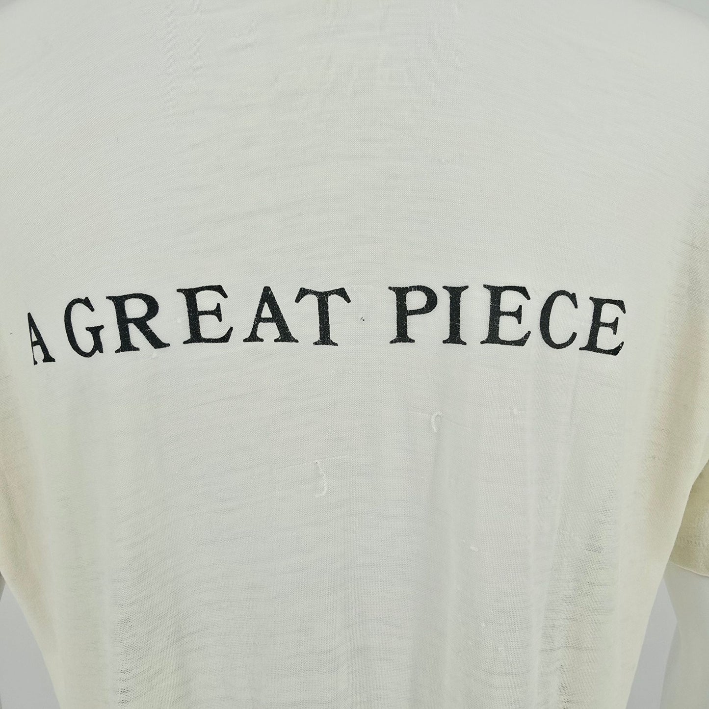 Vintage 1970s Hanes Godfather's Pizza & Lounge Paper Thin Burnout T-Shirt (XL)