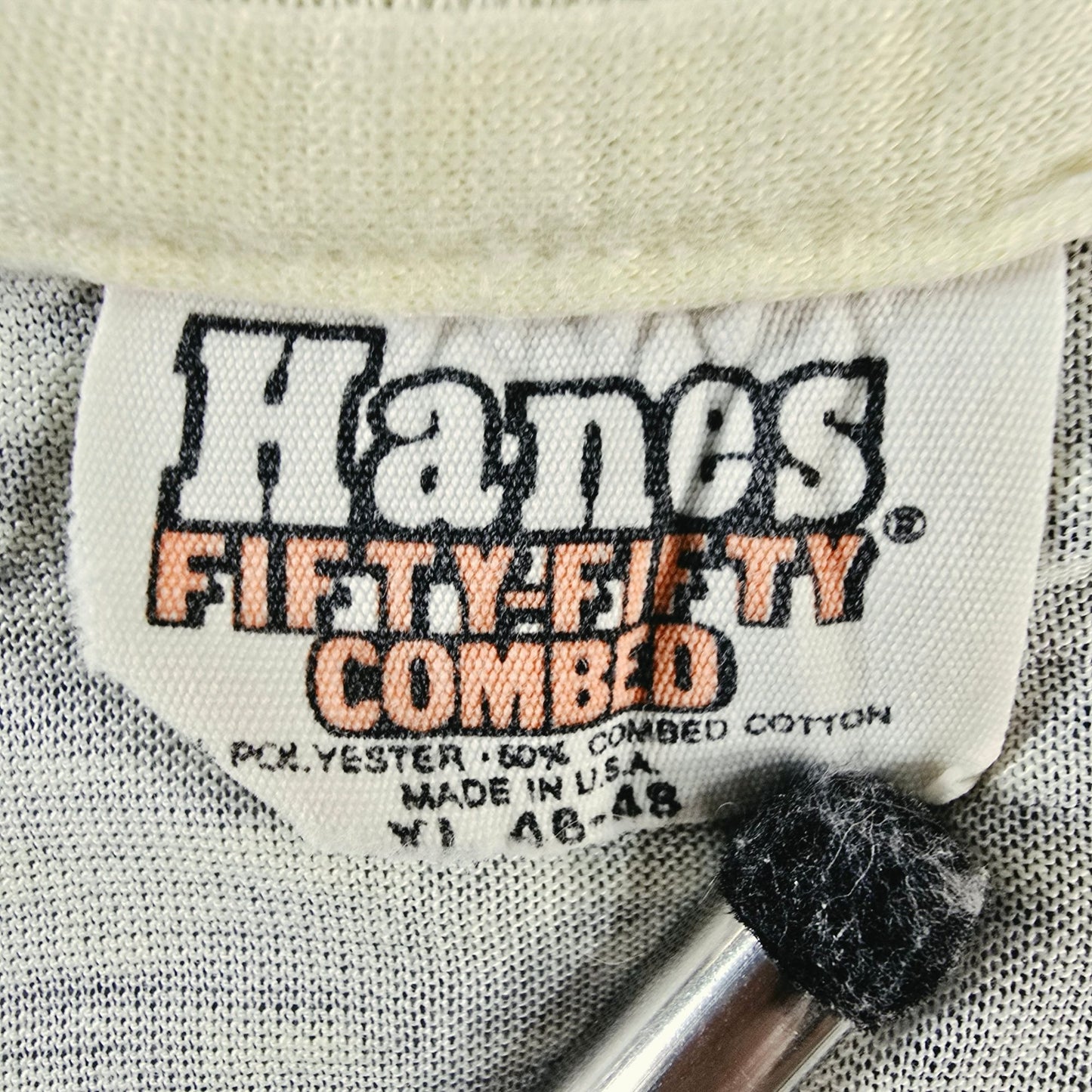 Vintage 1970s Hanes Godfather's Pizza & Lounge Paper Thin Burnout T-Shirt (XL)