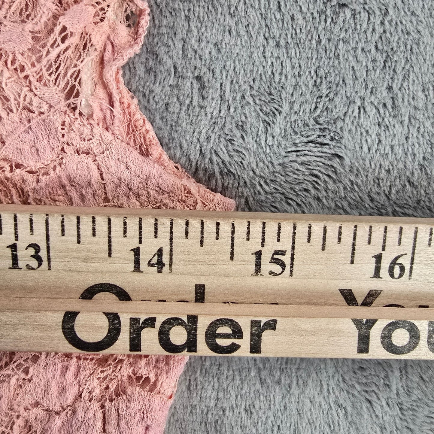 Vintage Y2K Moa Moa Pink Floral Lace Hook Front Stretch Fairy/Coquette Top (M)