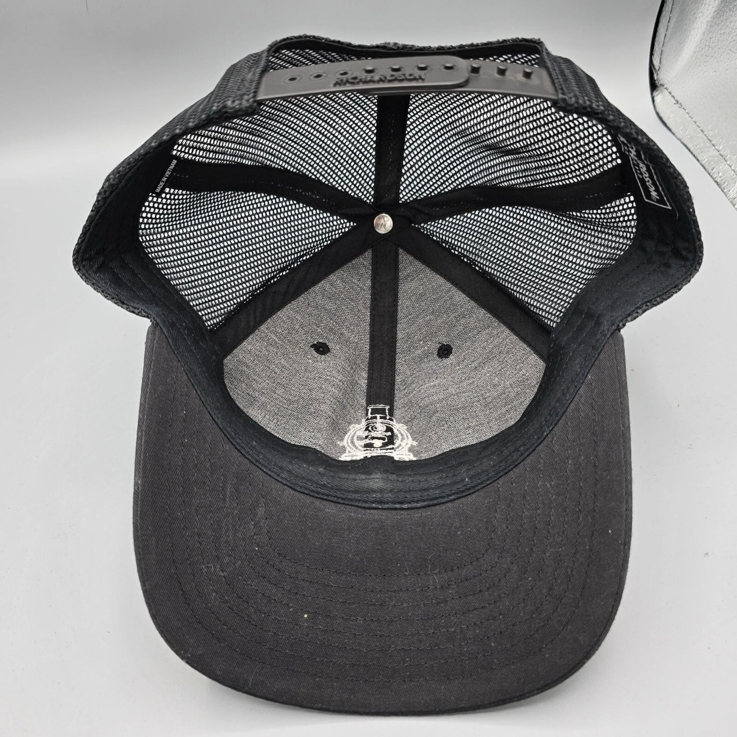 Morgan's Mill Woodland, CA Embroidered Black/White Richardson Trucker Hat *Fair