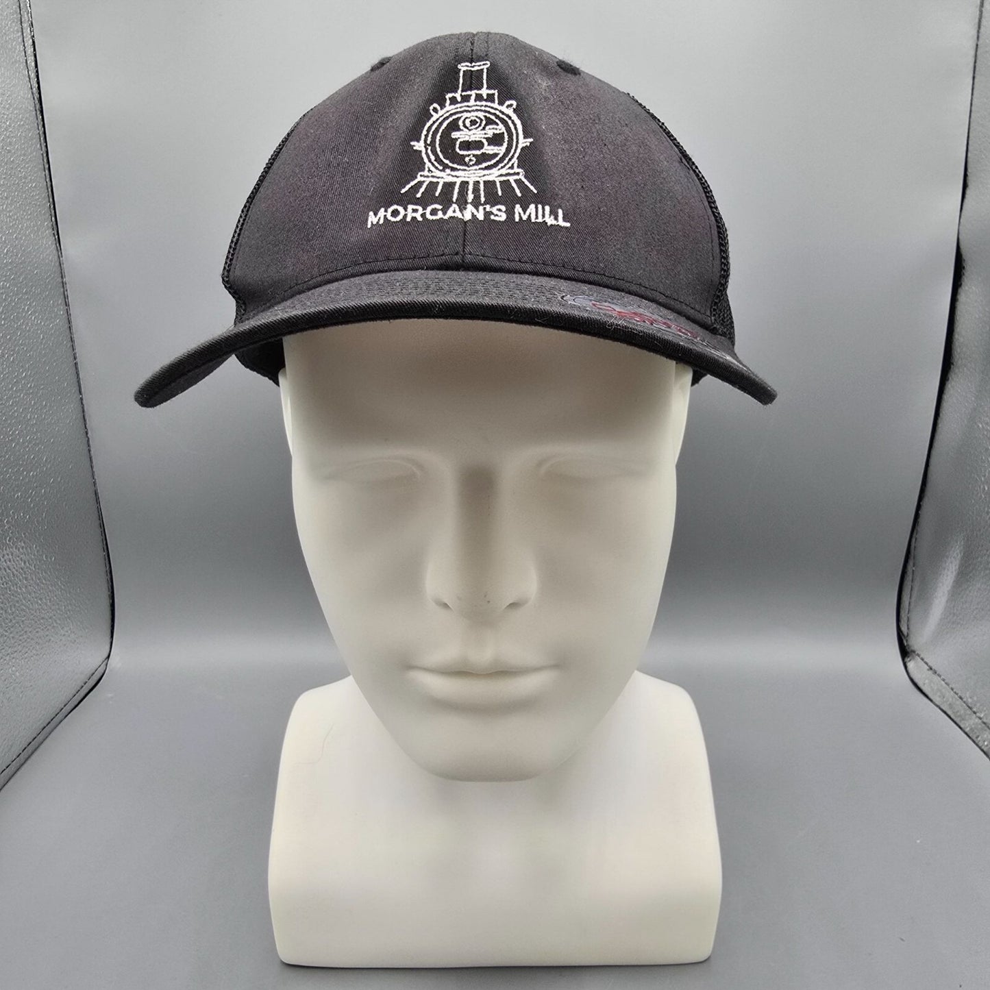 Morgan's Mill Woodland, CA Embroidered Black/White Richardson Trucker Hat *Fair