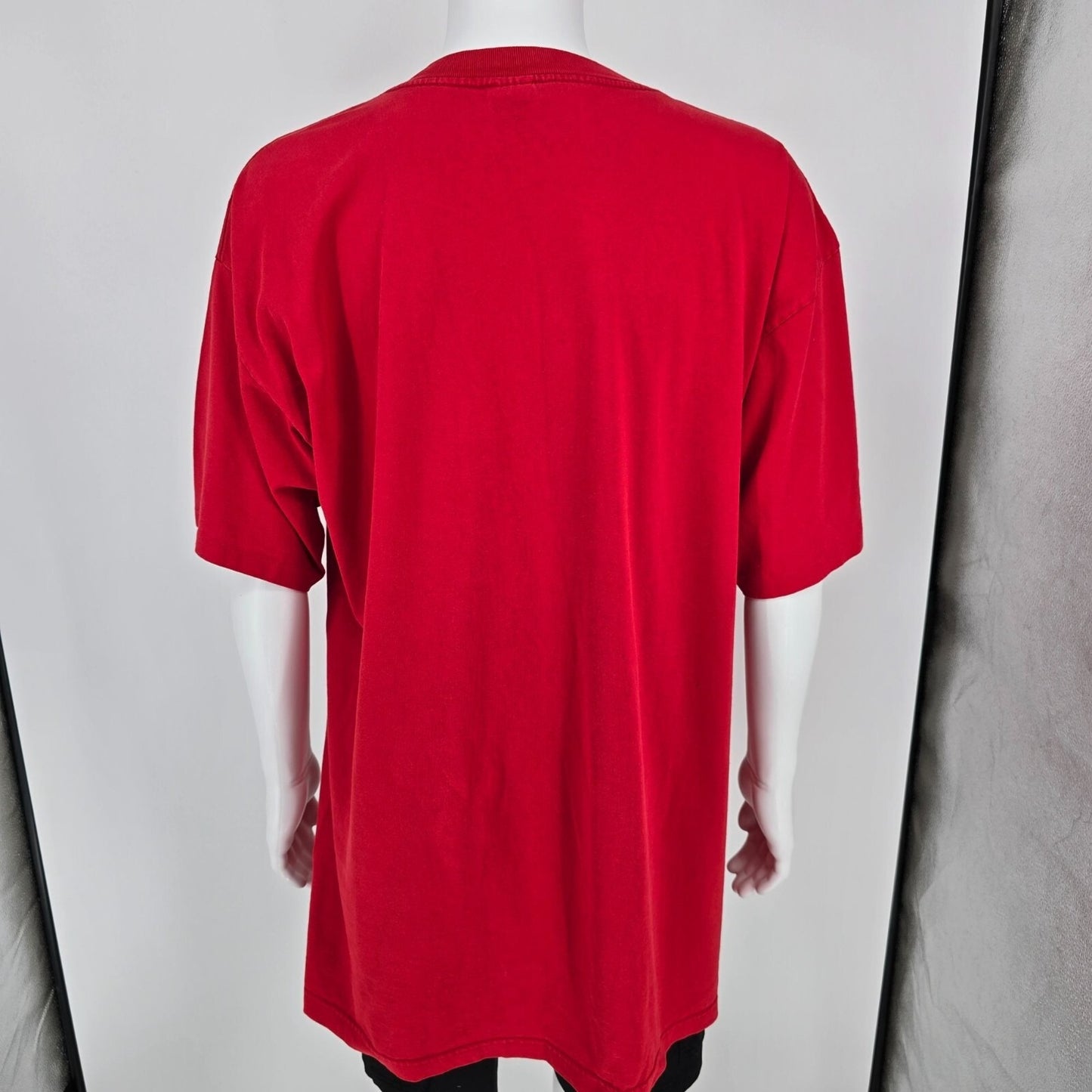 Distressed Vintage 1990s Murina Red "Love Bugs" Graphic T-Shirt (OSFA/XL/2XL)