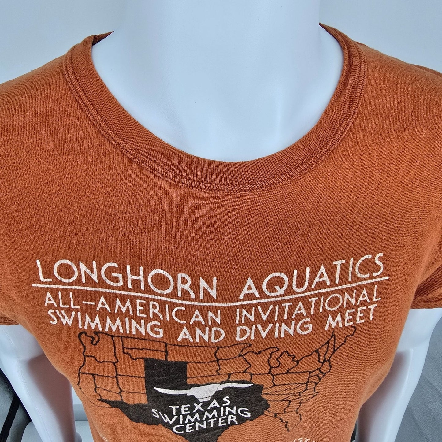 Vintage 1981 Texas Longhorn All-American Swimming and Diving Meet T-Shirt (L)
