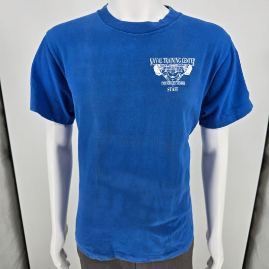 Vintage 80s/90s San Diego "Fit For Life" Naval Training Center Staff T-Shirt (M)