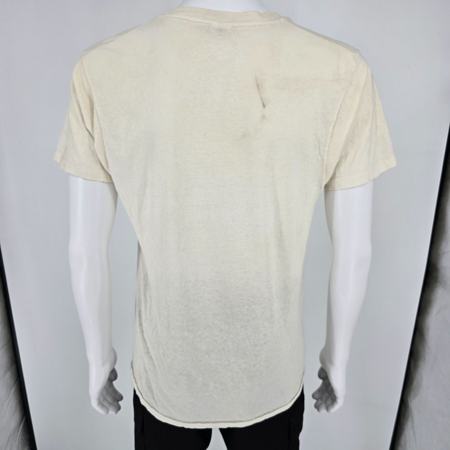 Distressed Vintage 1990s Hanes Single Stitch Blank Thin Cotton T-Shirt (M)