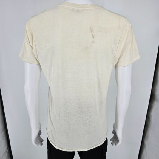 Distressed Vintage 1990s Hanes Single Stitch Blank Thin Cotton T-Shirt (M)