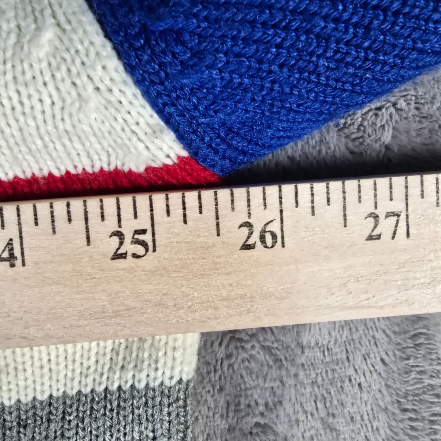 Vintage 1990s PJ Mark Made in Russia Athletic Striped Acrylic Sweater (L)