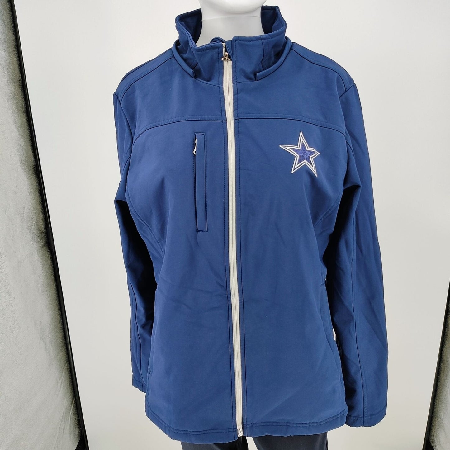 G-III NFL Team Apparel Blue Dallas Cowboys Star Logo Womens Jacket (XL)