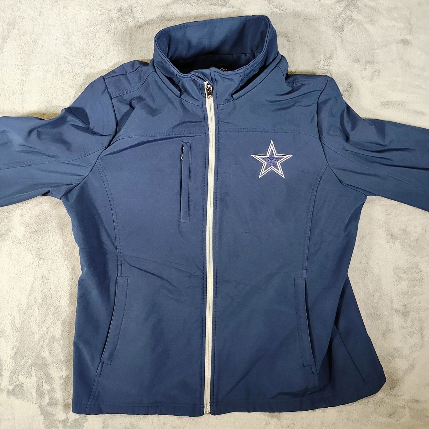G-III NFL Team Apparel Blue Dallas Cowboys Star Logo Womens Jacket (XL)
