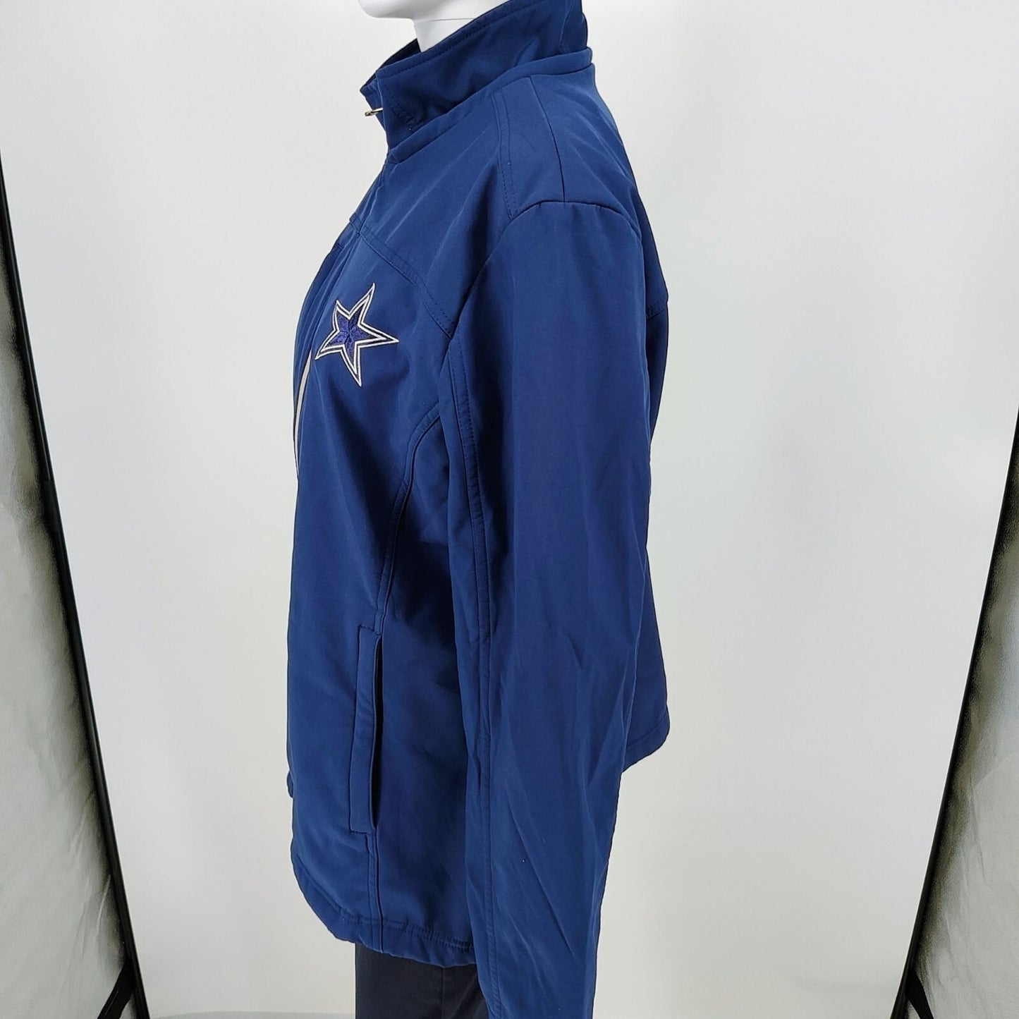 G-III NFL Team Apparel Blue Dallas Cowboys Star Logo Womens Jacket (XL)