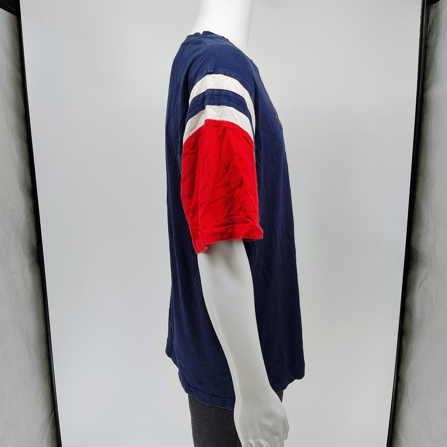 Y2K 2006 NFL VF Imagewear New England Patriots Striped and Embroidered Shirt (L)