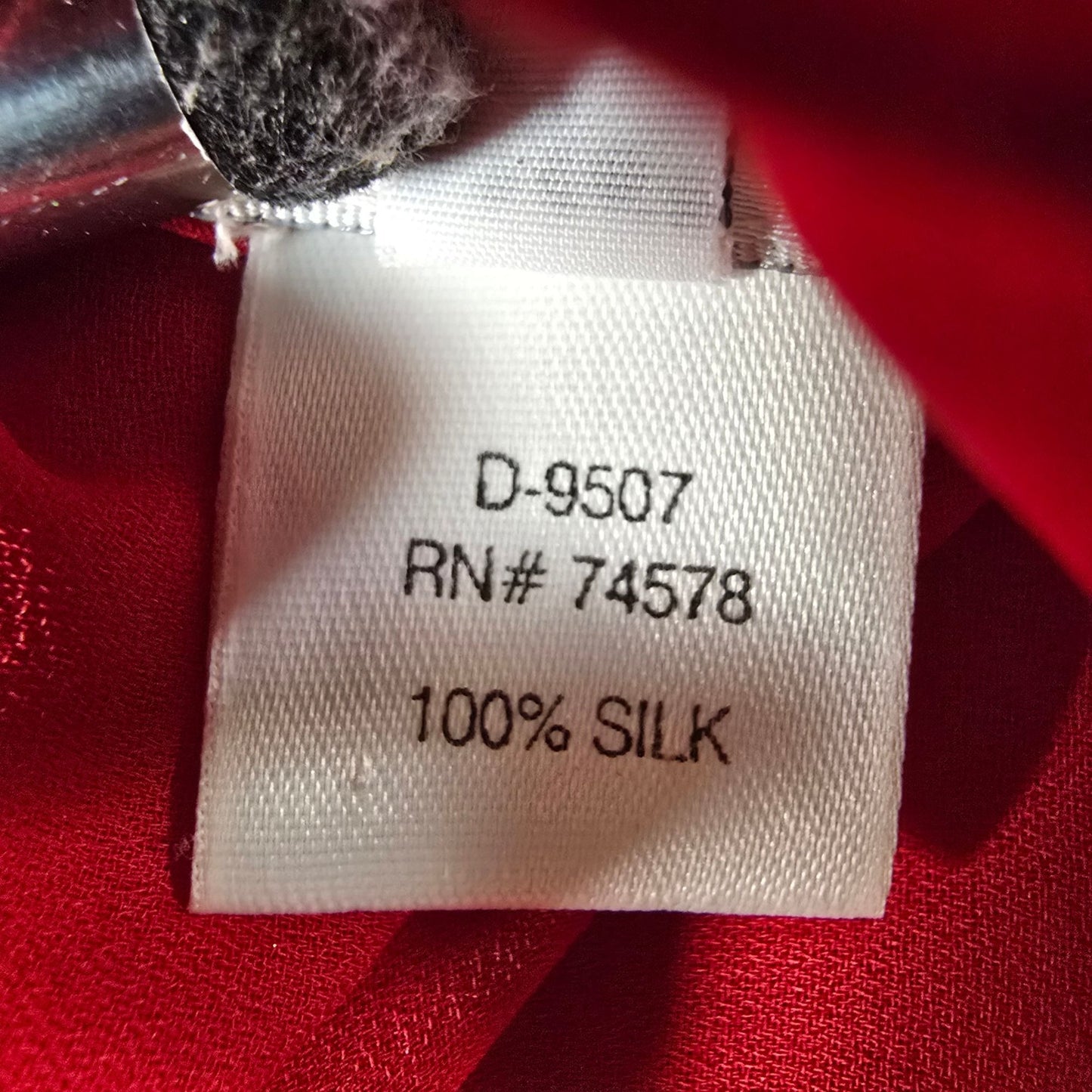 Vintage Y2K Caché Red Silk Chiffon Layered Asymmetrical Evening Dress (XS)