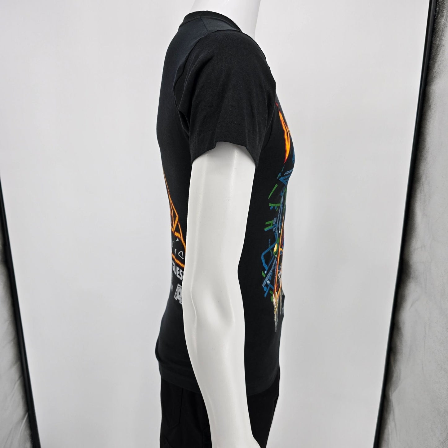 Vintage 1980s Def Leppard w/ Tesla Hysteria Tour 1988 Band T-Shirt (XS/S)
