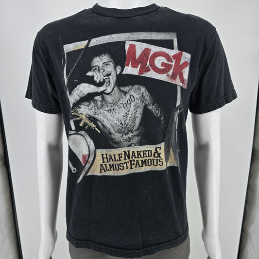 Distressed 2012 Machine Gun Kelly Half Naked & Almost Famous Tour T-Shirt (M)