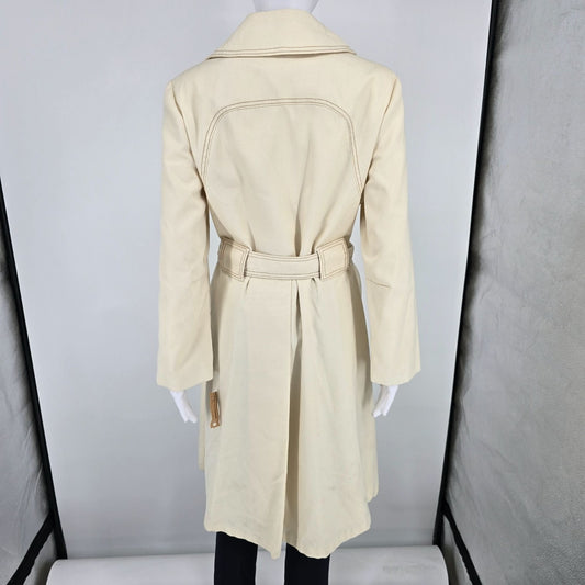 Vintage 1970s Group Eight by Bonders Women's Single-Breasted Trench Coat (M)