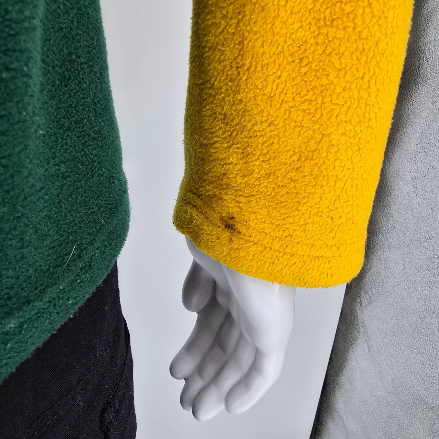 Vintage Y2K TeamLeader USA "KSU" Green & Gold Fleece Zip Cheerleader Hoodie (S)