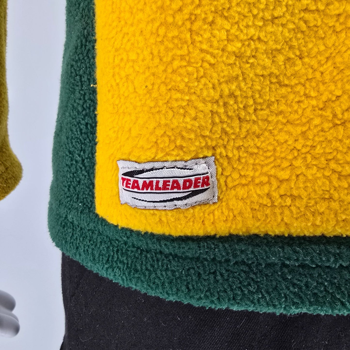 Vintage Y2K TeamLeader USA "KSU" Green & Gold Fleece Zip Cheerleader Hoodie (S)