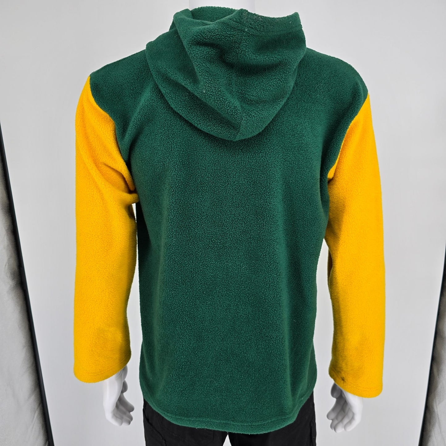 Vintage Y2K TeamLeader USA "KSU" Green & Gold Fleece Zip Cheerleader Hoodie (S)