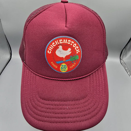 Chickenstock Music Festival Woodstock Parody Maroon Otto Snapback Trucker hat