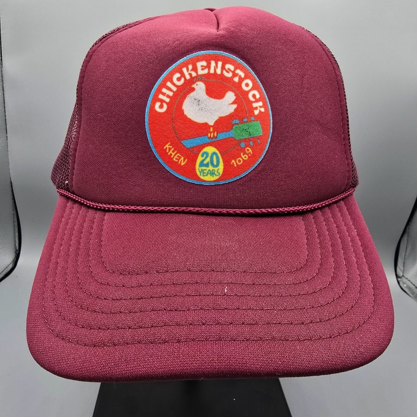 Chickenstock Music Festival Woodstock Parody Maroon Otto Snapback Trucker hat