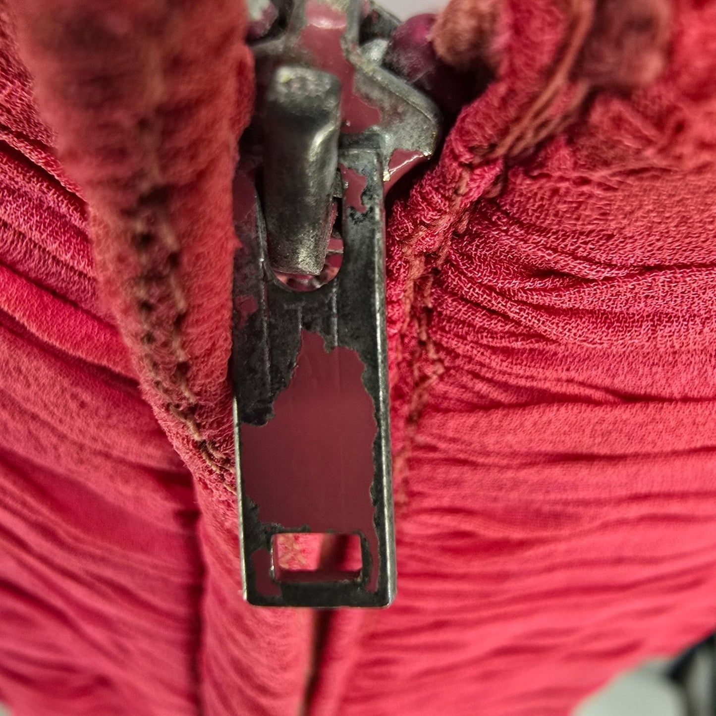 Vintage 1950s Robert Morton Fuschia Mid-Century Cocktail Party Dress (XS)