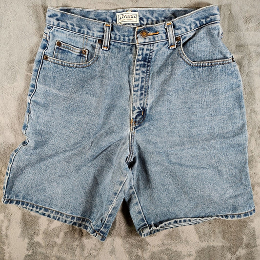 Arizona Jean Co. Y2K Juniors Size 11 Light Blue Denim Jean Shorts -8 inch inseam