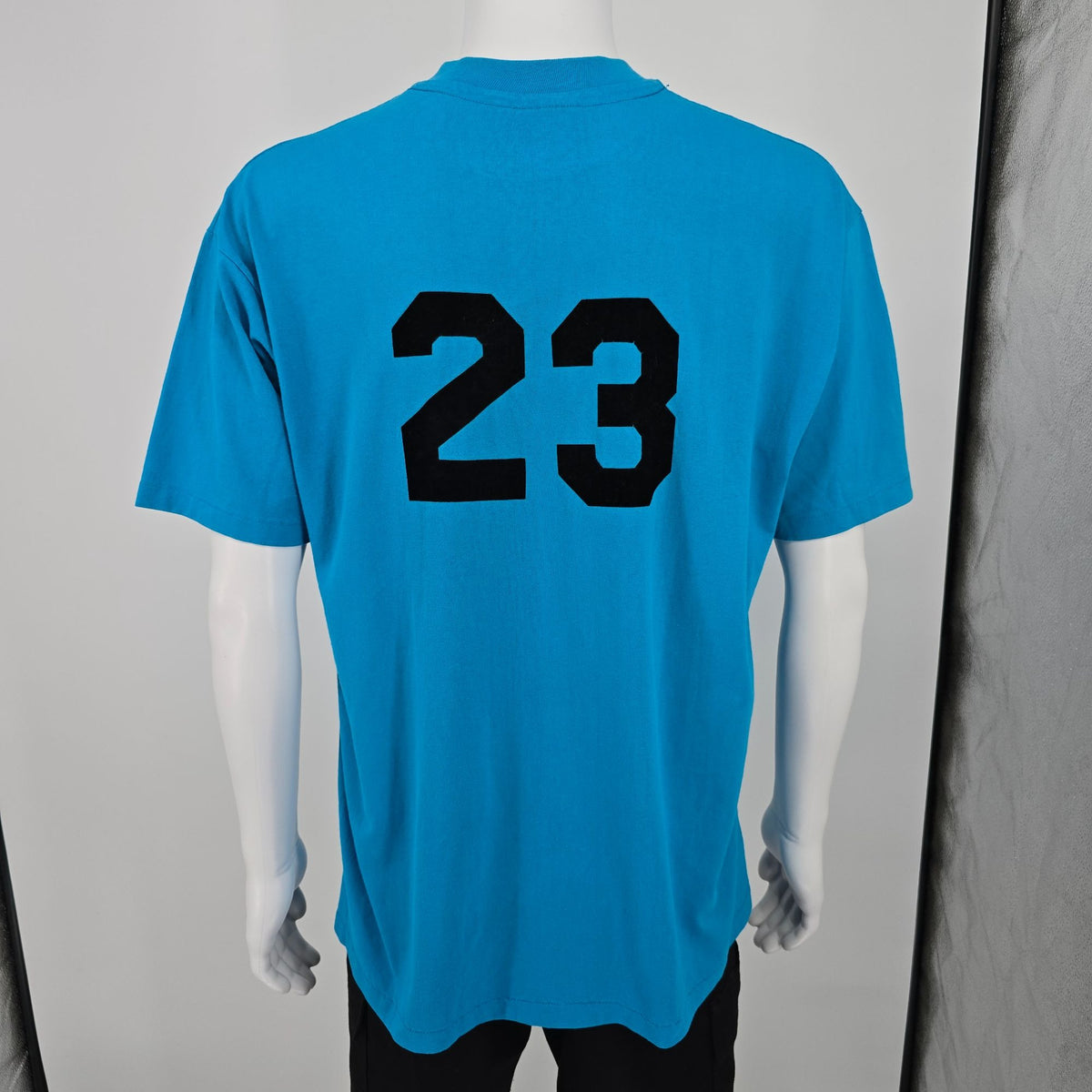 Vintage 1980s Hanes "Four Slamma Jamma" #23 Flocked Letter T-Shirt (L/XL)