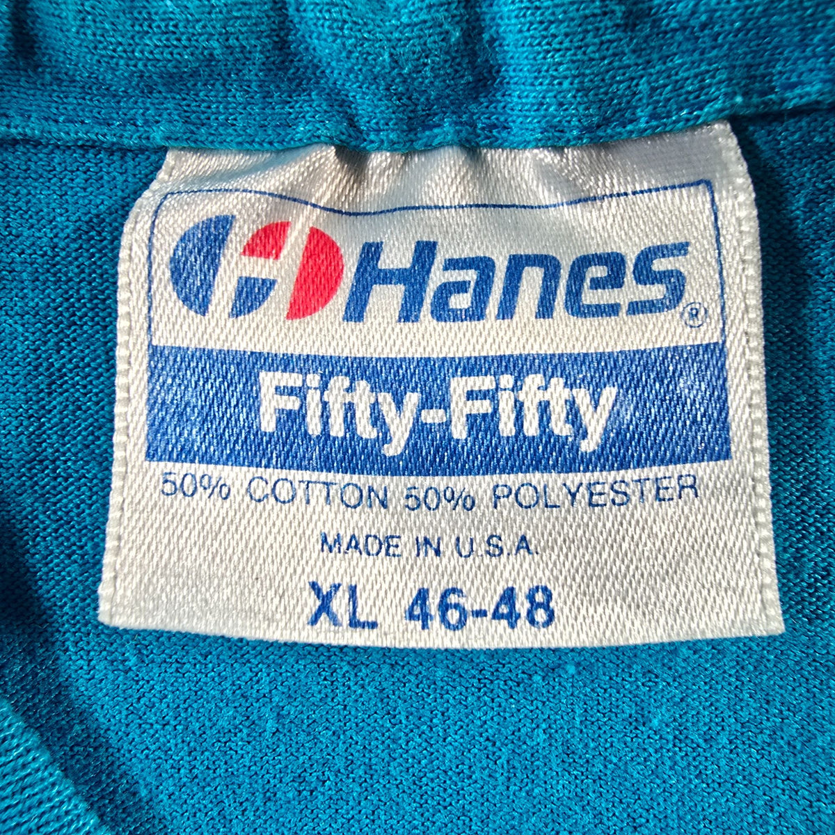 Vintage 1980s Hanes "Four Slamma Jamma" #23 Flocked Letter T-Shirt (L/XL)