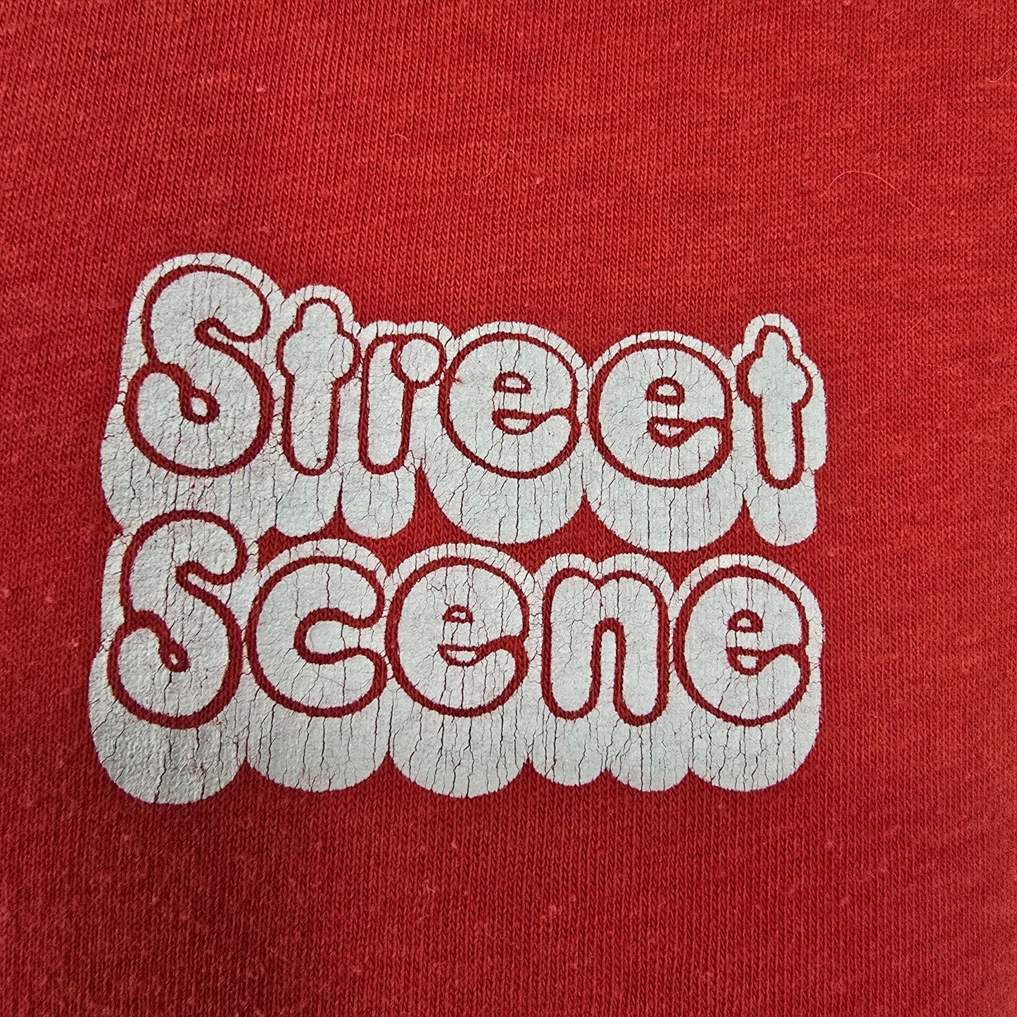 Vintage 1980s Sportswear II Red "Street Scene" Single Stitch T-Shirt (S/M)