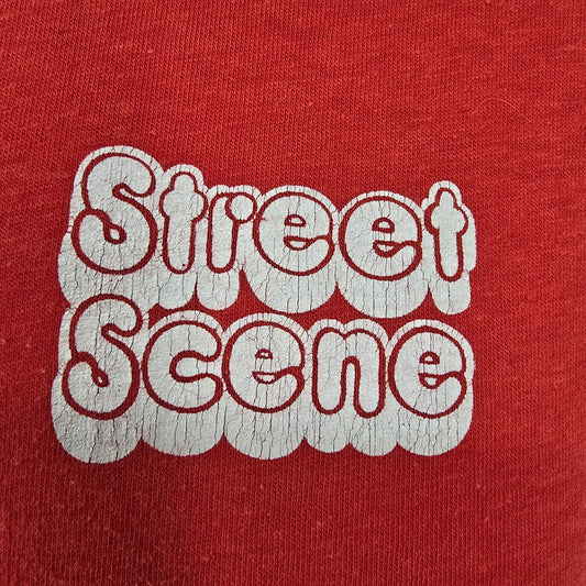 Vintage 1980s Sportswear II Red "Street Scene" Single Stitch T-Shirt (S/M)