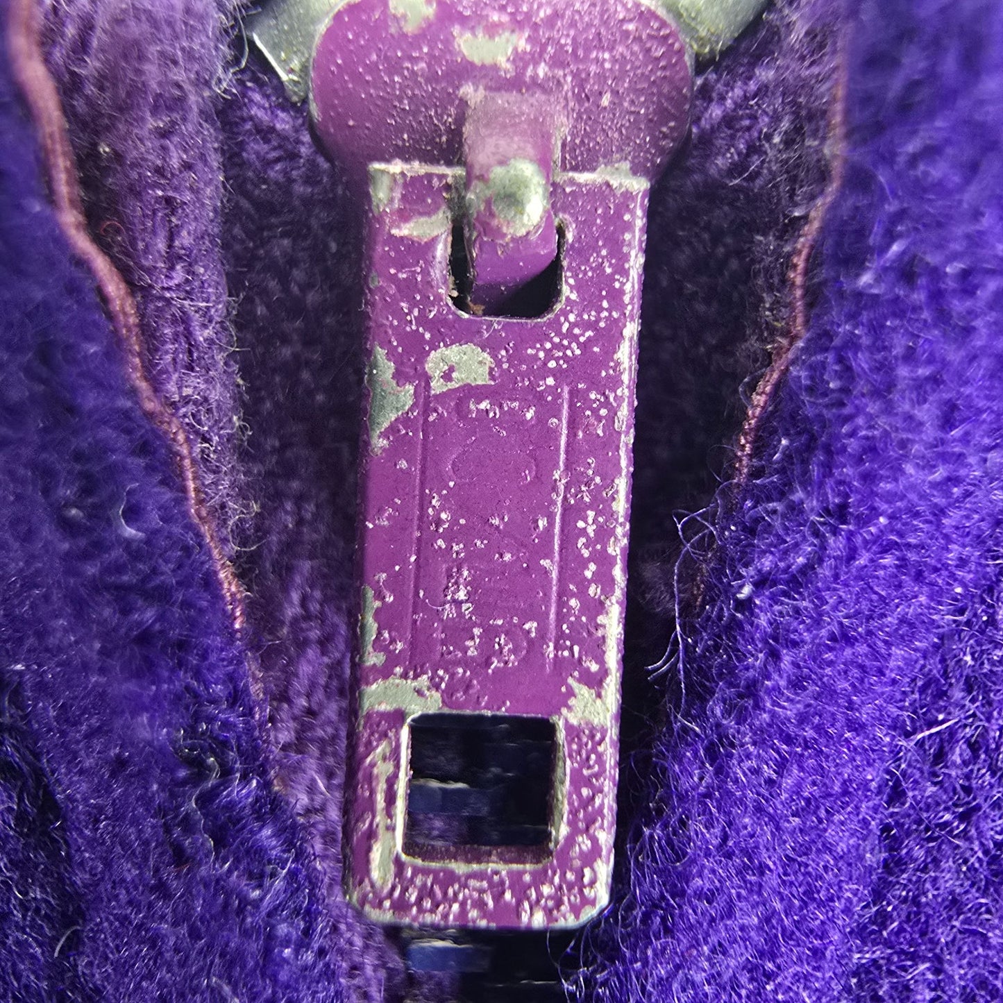 Vintage 1960s Mod Purple V-Neck Belted Sleeveless Sheath Jumper Dress (14/L)