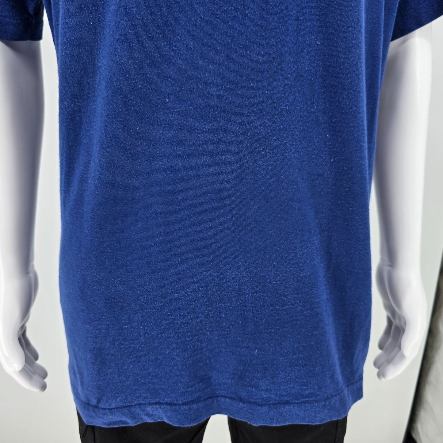 Vintage 1990s BVD Premium Series Blank Blue Single Stitch T-Shirt (XL)