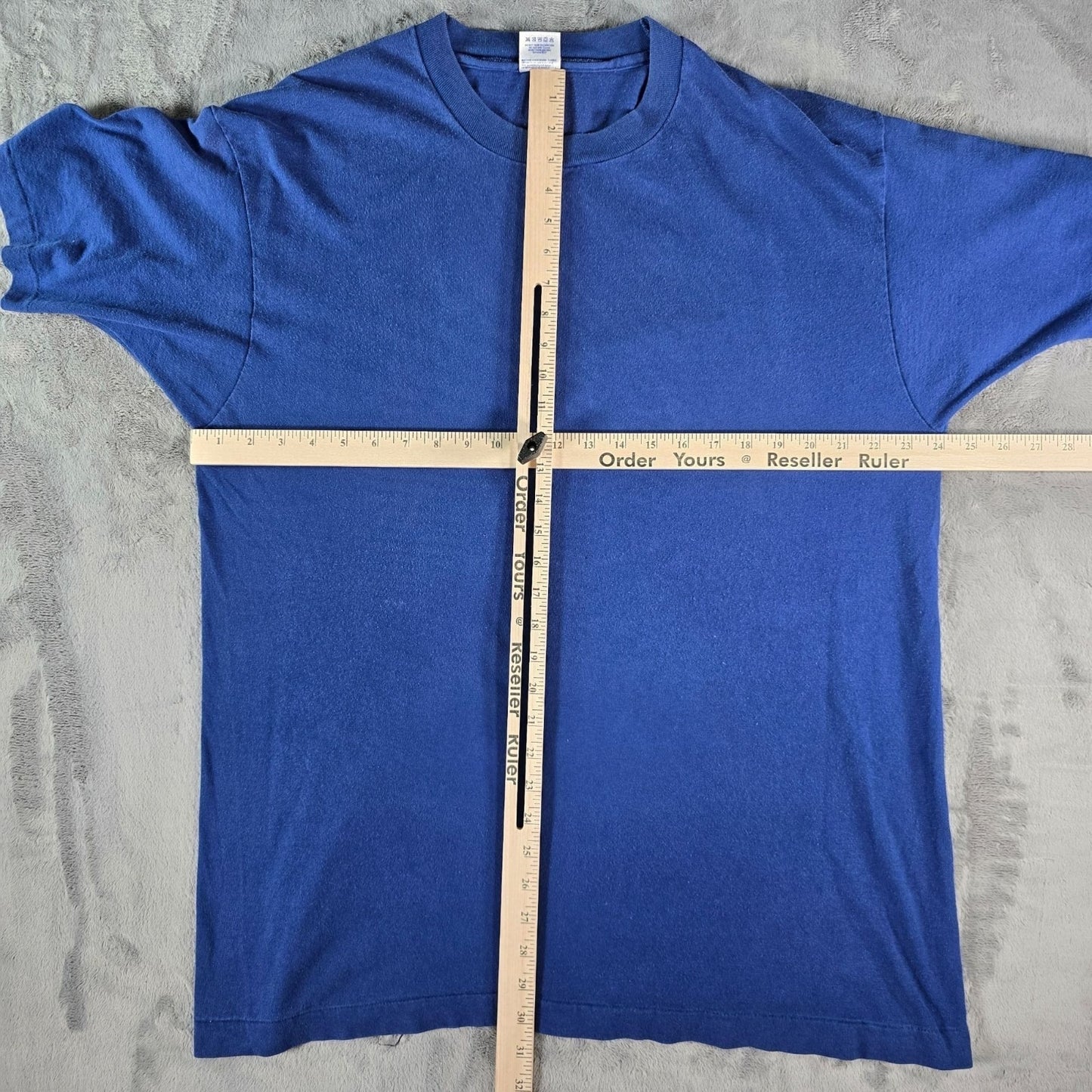 Vintage 1990s BVD Premium Series Blank Blue Single Stitch T-Shirt (XL)