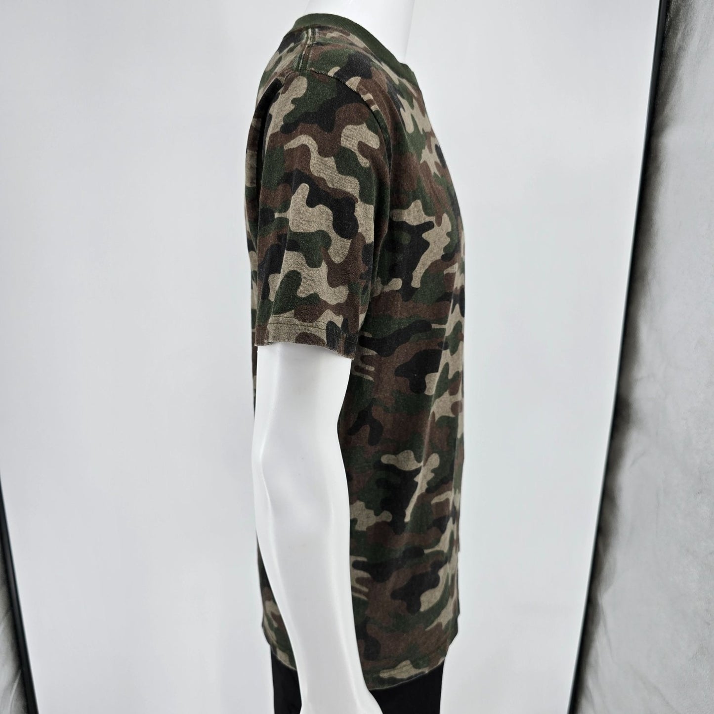 Modern Pro Club Comfort Woodland Camouflage Olive/Brown Streetwear T-Shirt (M)