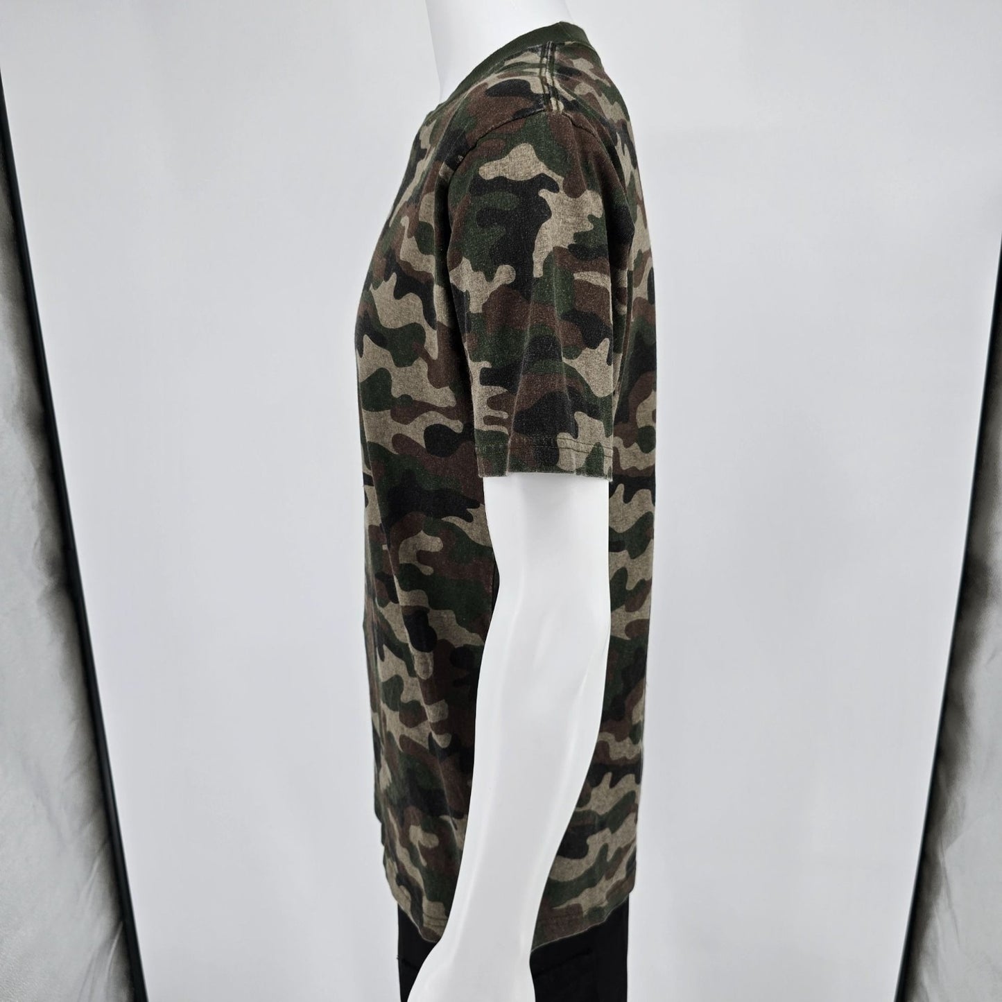 Modern Pro Club Comfort Woodland Camouflage Olive/Brown Streetwear T-Shirt (M)