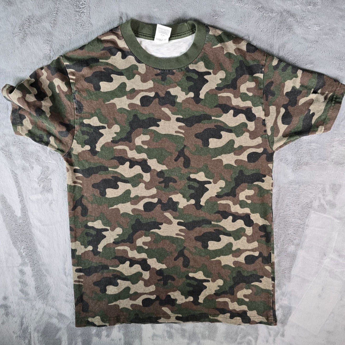 Modern Pro Club Comfort Woodland Camouflage Olive/Brown Streetwear T-Shirt (M)