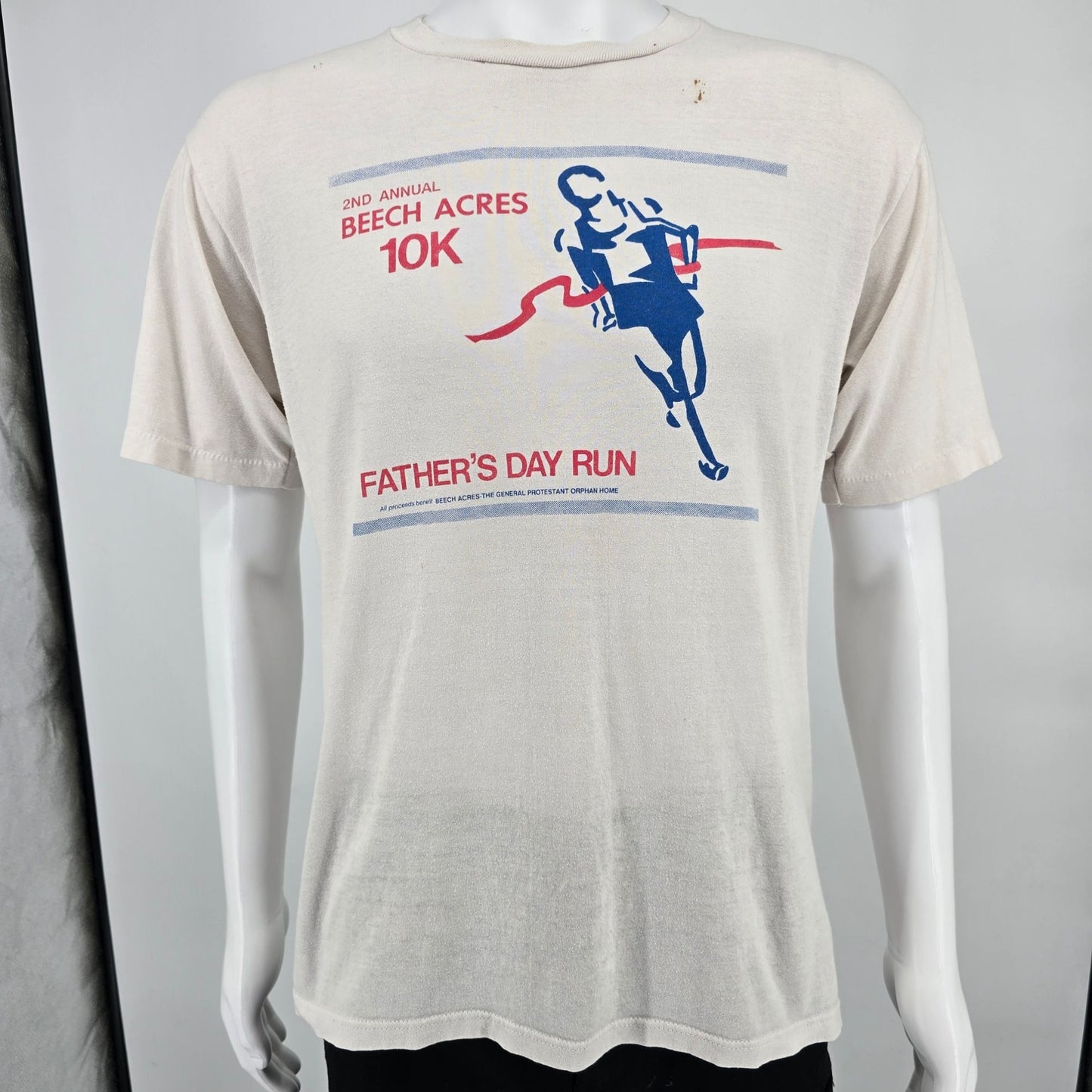 Vintage 1980s Jerzees Beech Acres 10K Father's Day Run Cincinnati T-Shirt (L)