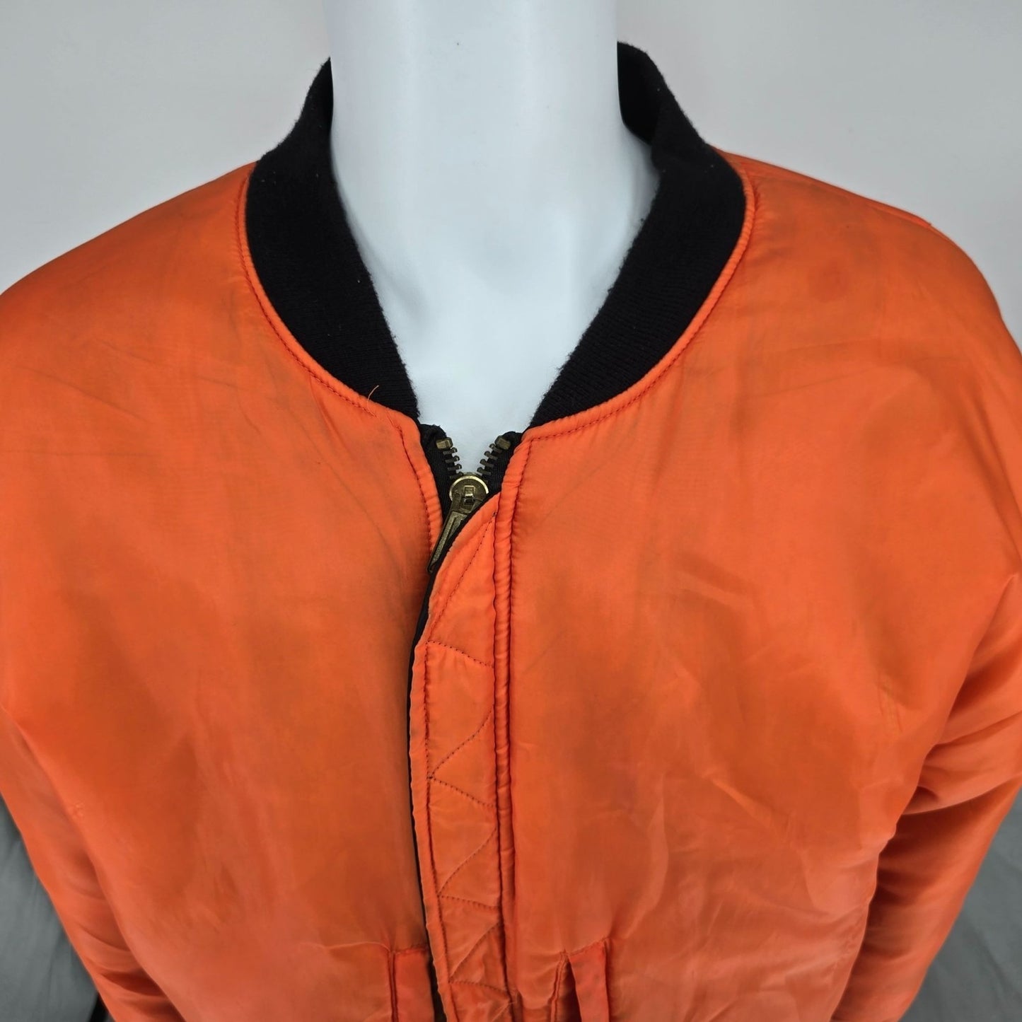 Vintage Y2K Counterattack MA-1 Style Reversible Satin Bomber Jacket (XL)