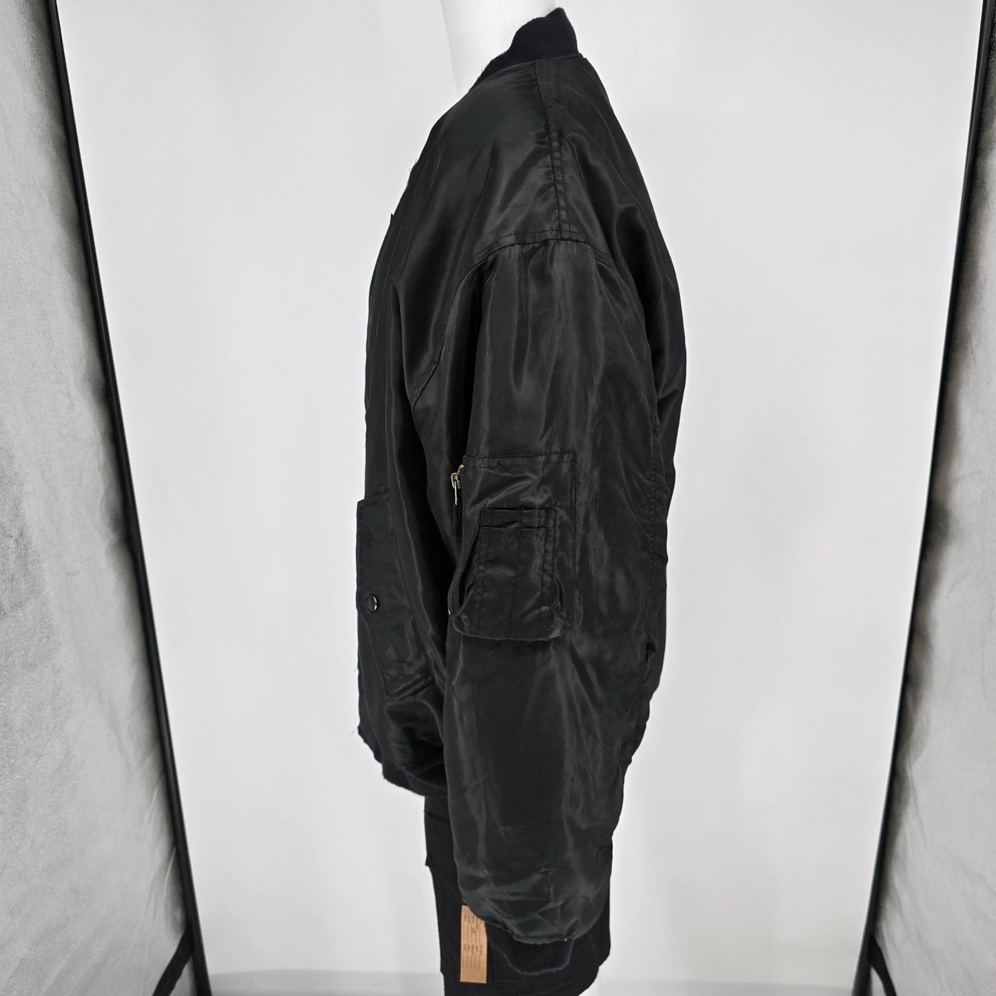 Vintage Y2K Counterattack MA-1 Style Reversible Satin Bomber Jacket (XL)