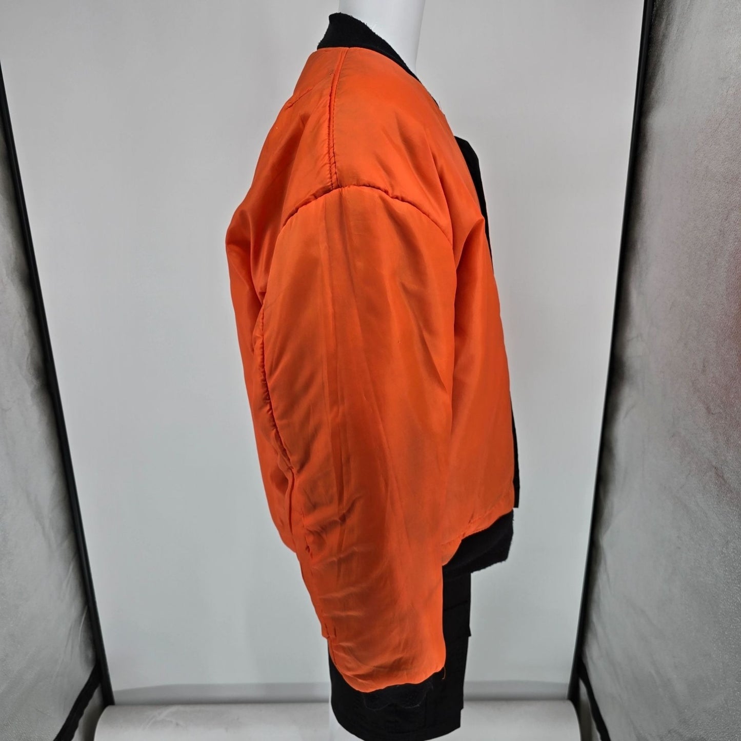 Vintage Y2K Counterattack MA-1 Style Reversible Satin Bomber Jacket (XL)